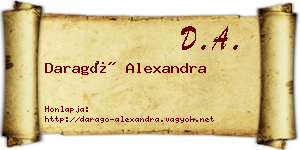 Daragó Alexandra névjegykártya