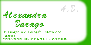 alexandra darago business card